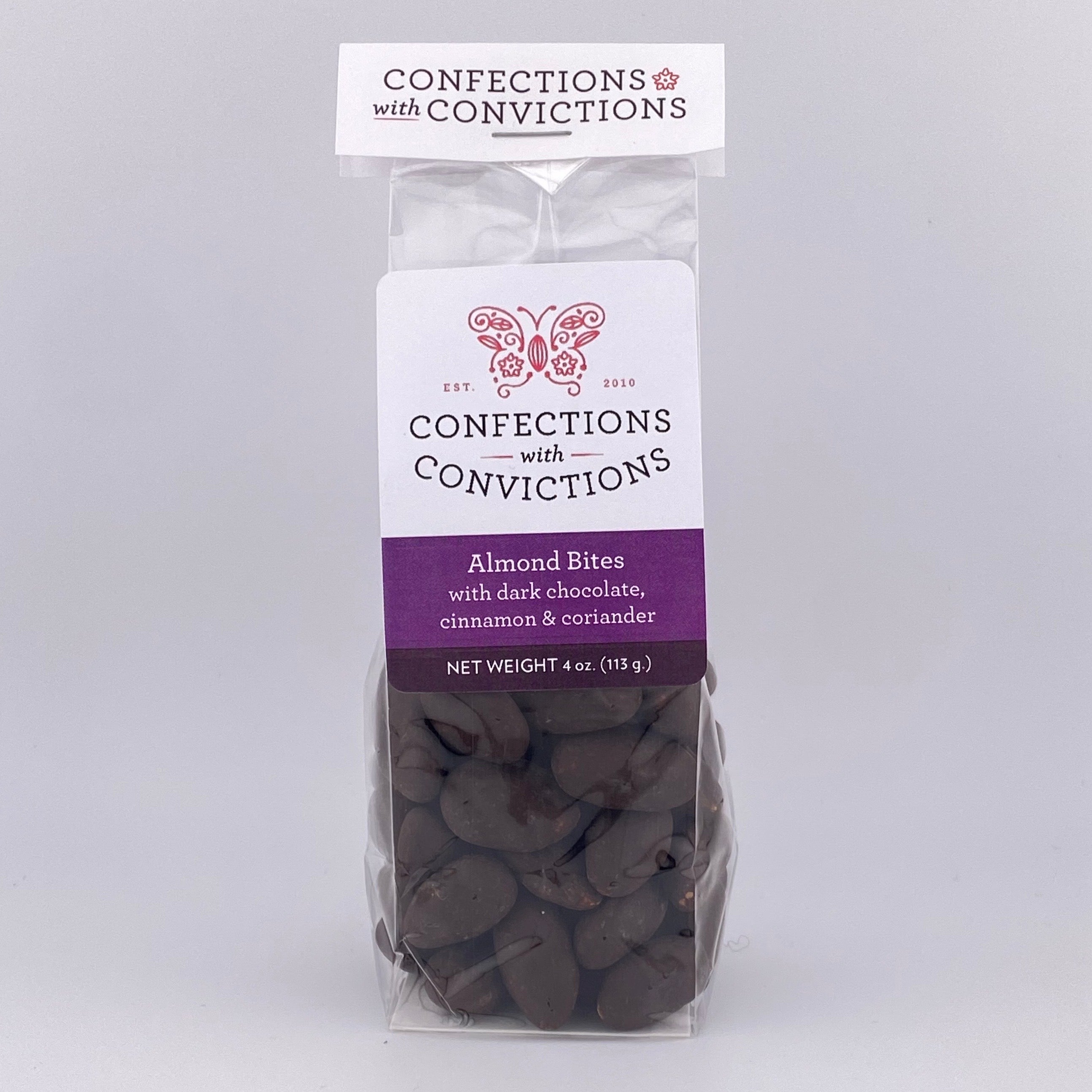 Dark Chocolate Covered Almonds with Cinnamon & Coriander