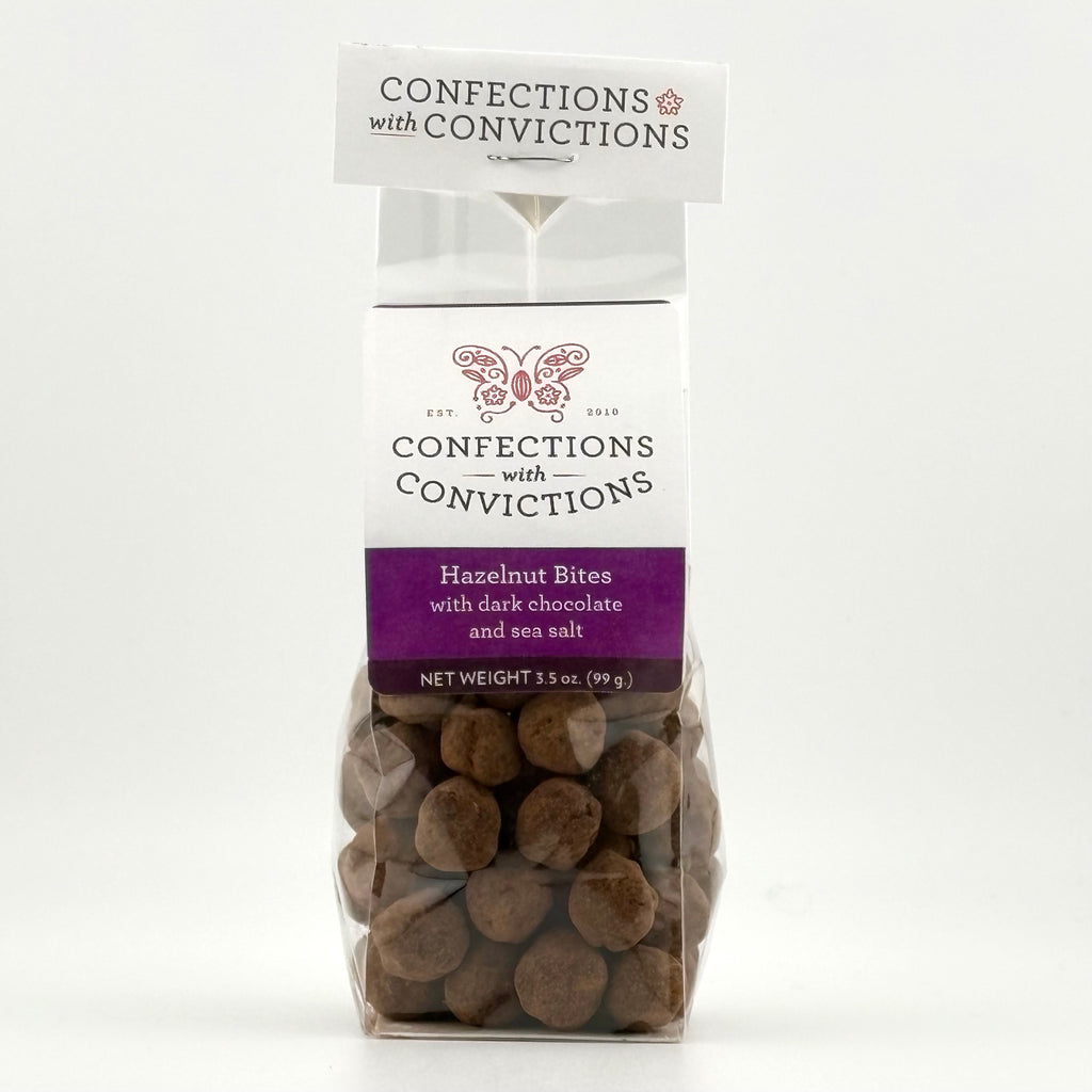 Hazelnut Bites with Dark Chocolate & Sea Salt