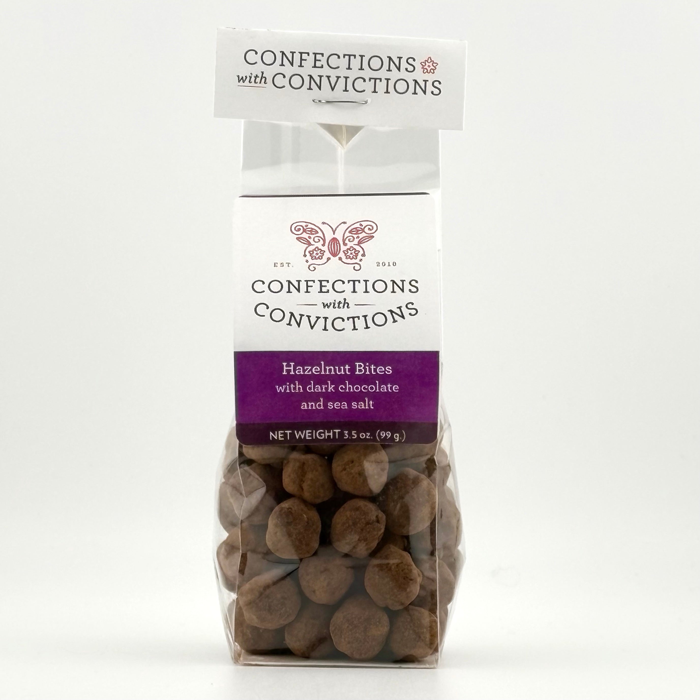Hazelnut Bites with Dark Chocolate & Sea Salt