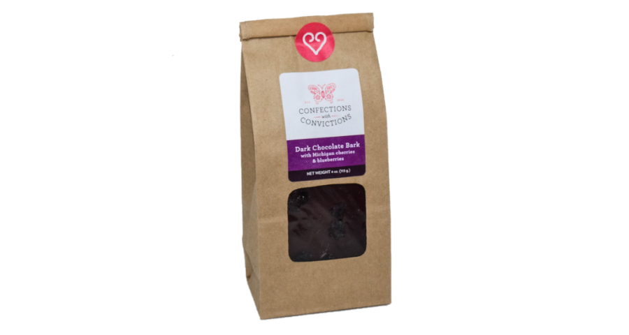 Dark Chocolate Bark with Cherries & Blueberries (4 oz.)