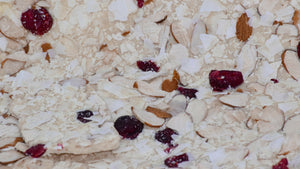 White Chocolate Bark with Almonds, Cranberries & Coconut (4 oz.)-OL
