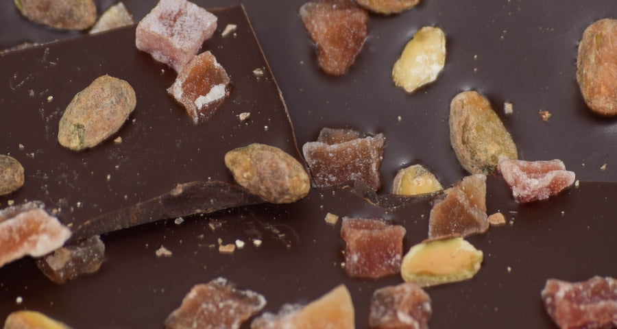 Dark Chocolate Bark with Pistachios & Papaya (4 oz.)