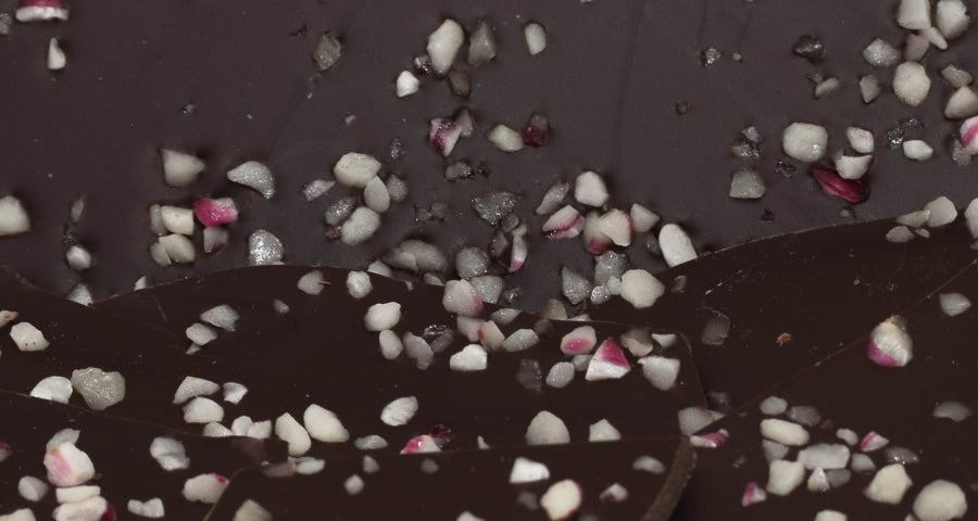Dark Chocolate Bark with Peppermint Candy (4 oz.)