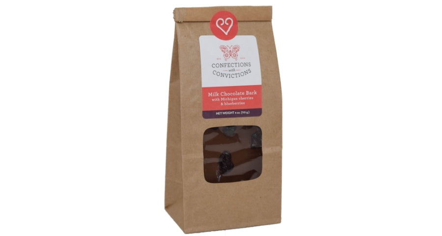 Milk Chocolate Bark with Cherry, Blueberry (4 oz.)