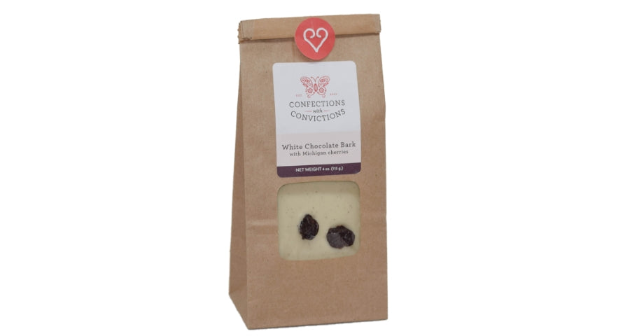 White Chocolate Bark with Cherries (4 oz.)