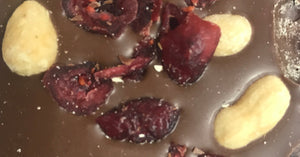 Milk Chocolate Bark with Peanut, Cranberry (4 oz.)-OL